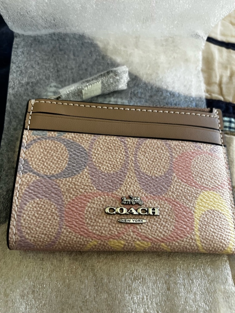 Coach Pastel Rainbow Card Case